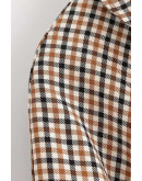 Nora Belted Check Trench Jacket