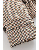 Nora Belted Check Trench Jacket