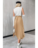 Margaret Asymmetric Pleated Skirt