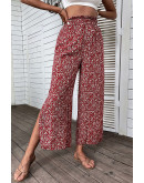 Boho Blossom Side Slits Pants