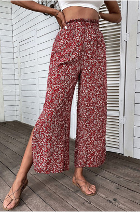 Boho Blossom Side Slits Pants