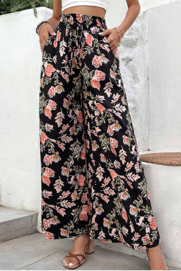 Twilight Bloom Wide-Leg Pants