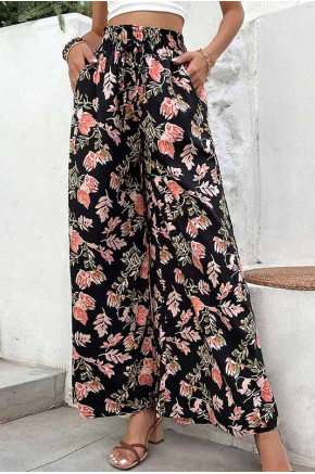 Twilight Bloom Wide-Leg Pants