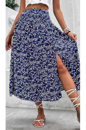 Bianca Bloom Slit Skirt