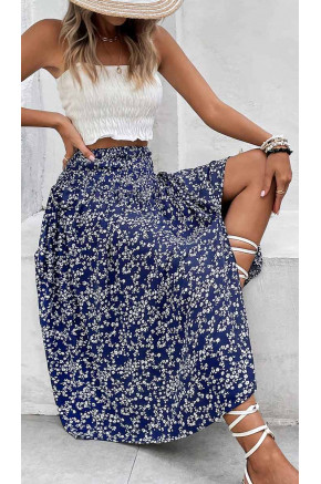 Bianca Bloom Slit Skirt