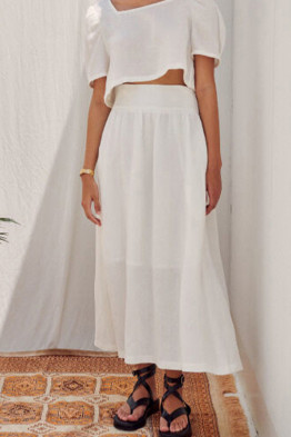 Pure Bliss Linen Maxi Skirt