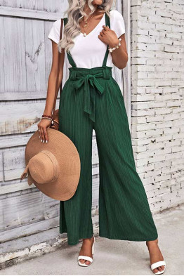 Manon Green Suspender Pants