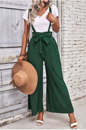 Manon Green Suspender Pants