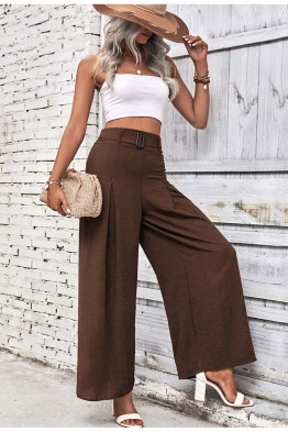 Lightweight Wide Leg Pants in Brown