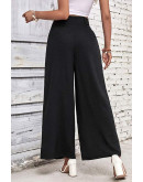 Lightweight Wide Leg Pants in Black