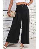 Lightweight Wide Leg Pants in Black