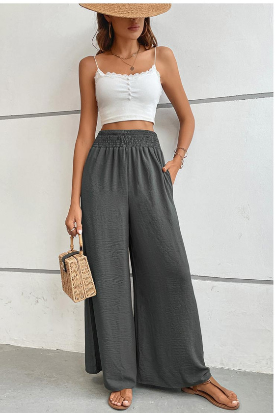 Maya Casual Flow Pants in Grey