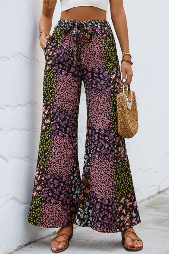 Gia Floral Wide-Leg Pants