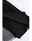 Noir Edge Satin Wrap Skirt