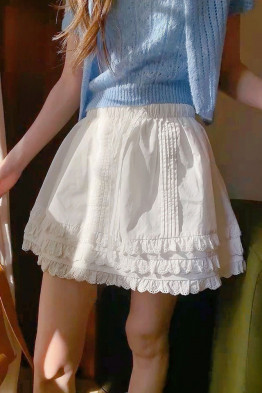 Ebbe White Ruffle Skirt