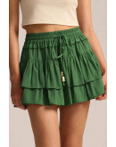 Noa Tiered Ruffle Green Skirt