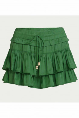 Noa Tiered Ruffle Green Skirt