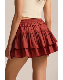 Noa Tiered Ruffle Orange Skirt