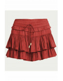 Noa Tiered Ruffle Orange Skirt