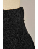 Andrea Sheer Embroidered Black Skirt