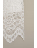 Andrea Sheer Embroidered White Skirt