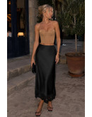 Lisette Lace Hem Black Skirt