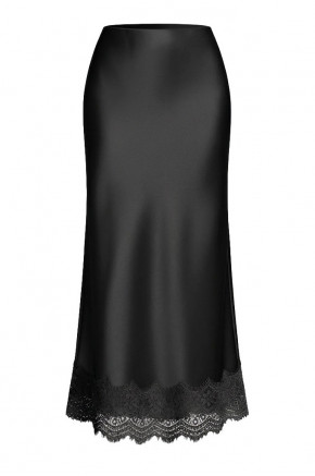 Lisette Lace Hem Black Skirt