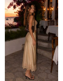Lisette Lace Hem Gold Skirt