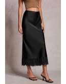 Lisette Lace Hem Black Skirt