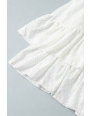 Swiss Dot Ruffle Skort in White