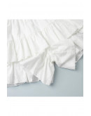 Swiss Dot Ruffle Skort in White