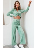 Chloe Puff Sleeve Crop Top Set