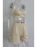 Holly 3 Piece Loungewear Set in Off-White
