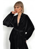 Brisa Velvet Pajama Set in Black