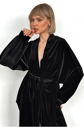 Brisa Velvet Pajama Set in Black