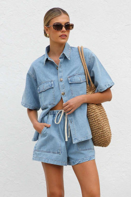 Denim Light Blue Co-Ord Set