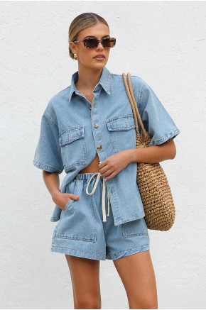 Denim Light Blue Co-Ord Set