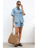 Denim Light Blue Co-Ord Set