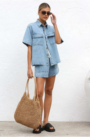 Denim Light Blue Co-Ord Set