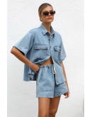 Denim Light Blue Co-Ord Set