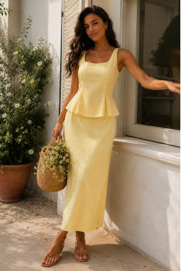 Eleni Peplum Skirt Set