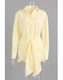 Cinzia Drape Yellow Shirt Set