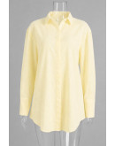 Cinzia Drape Yellow Shirt Set