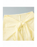 Cinzia Drape Yellow Shirt Set