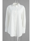 Cinzia Drape White Shirt Set