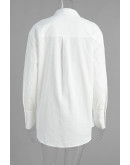 Cinzia Drape White Shirt Set