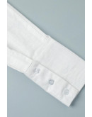 Cinzia Drape White Shirt Set