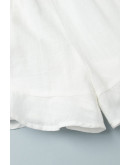 Valeria White Ruffle Short Set