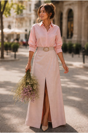 Lora Belted Maxi Skirt Set