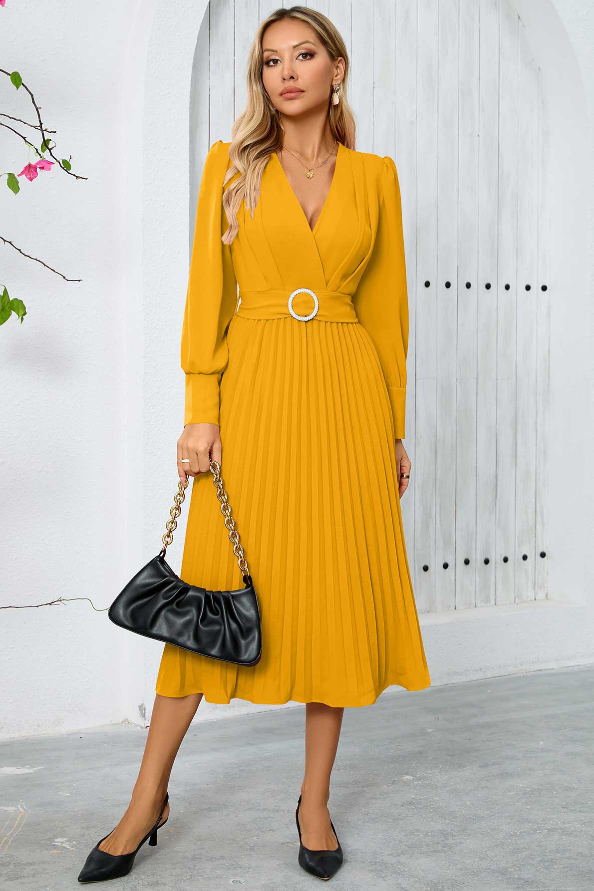 https://awesomejade.com/alyssa-pleated-midi-dress-in-yellow